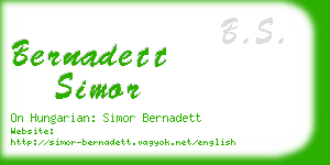 bernadett simor business card